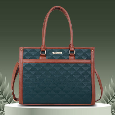 Womanix Women Blue, Tan Handbag