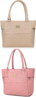 Plama Women Beige, Brown Handbag
