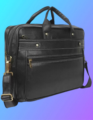 Shivra Men & Women Black Messenger Bag