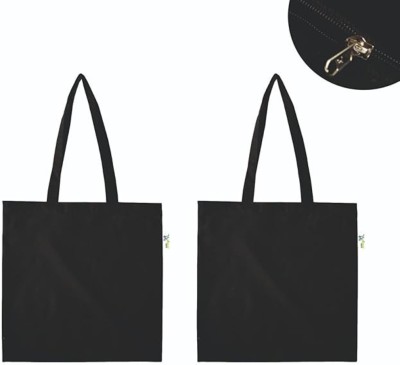 prageet Women Black Tote(Pack of: 2)