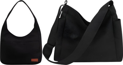 Trendycraft Women Black, Black Tote(Pack of: 2)