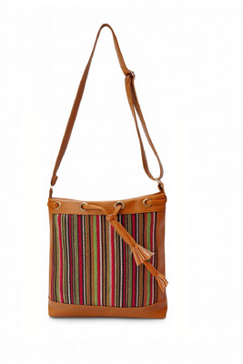 THE PURANI JEANS Women Brown Tote