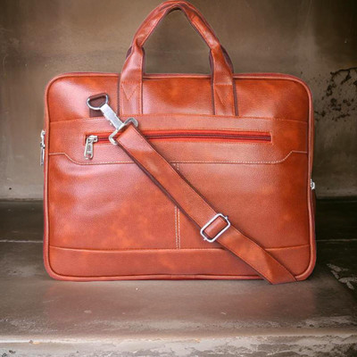 Shivra Men & Women Tan Messenger Bag
