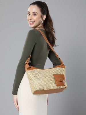 Mast & Harbour Women Beige, Brown Shoulder Bag