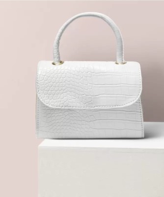 house of common Women White Sling Bag