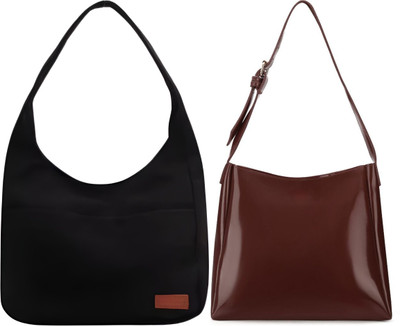 Trendycraft Women Brown, Black Shoulder Bag(Pack of: 2)