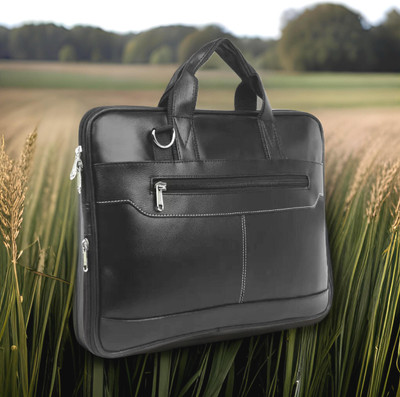 Shivra Men & Women Black Messenger Bag