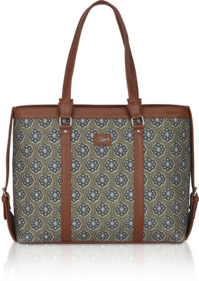 livro Women Green, Tan, Blue Tote