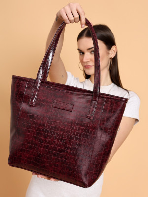 Pramadda Pure Luxury Women Maroon Tote