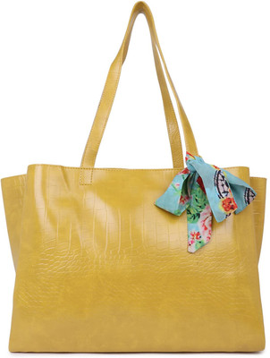 DECORZ Women Yellow Shoulder Bag