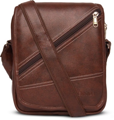 ENSIDE Men & Women Brown Messenger Bag