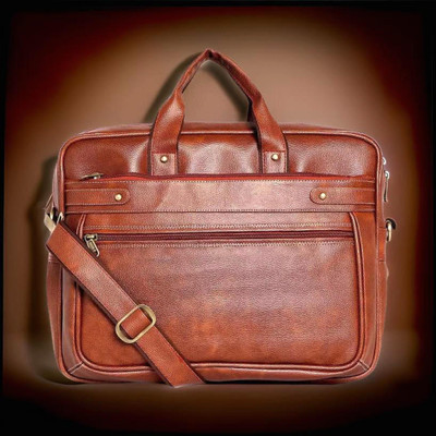Shivra Men & Women Tan Messenger Bag