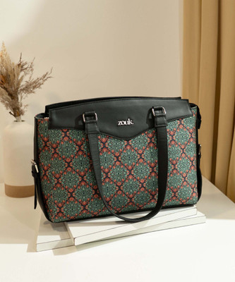 ZOUK Women Green, Black Shoulder Bag