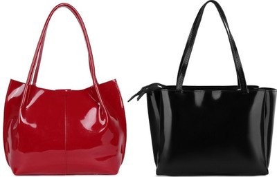 Trendycraft Women Black, Red Shoulder Bag(Pack of: 2)