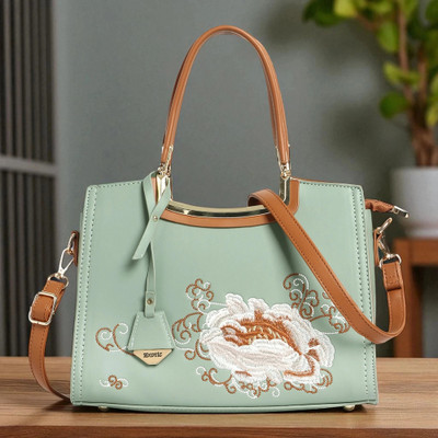 Exotic Women Green Handbag