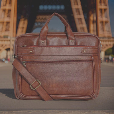 Shivra Men & Women Tan Messenger Bag