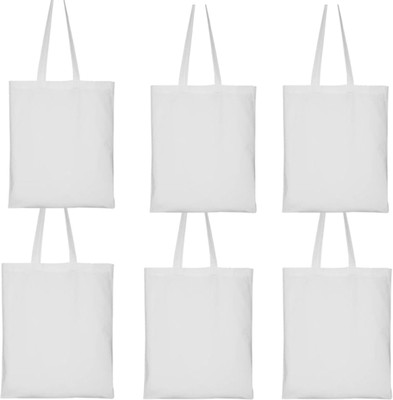 prageet Women White Tote(Pack of: 6)