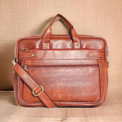 Shivra Men & Women Tan Messenger Bag