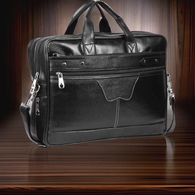 Shivra Men & Women Black Messenger Bag