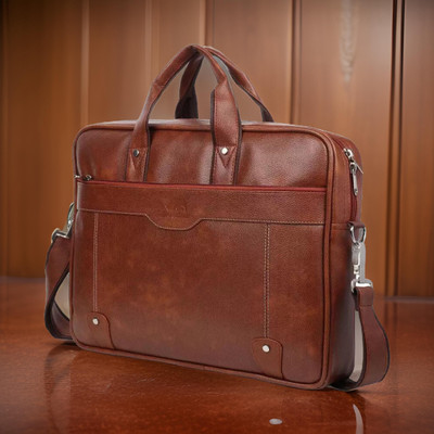 Shivra Men & Women Tan Messenger Bag