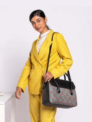 ZOUK Women Green, Black Satchel