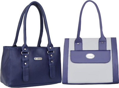 Lazzaroo Women Blue, Grey Shoulder Bag(Pack of: 2)