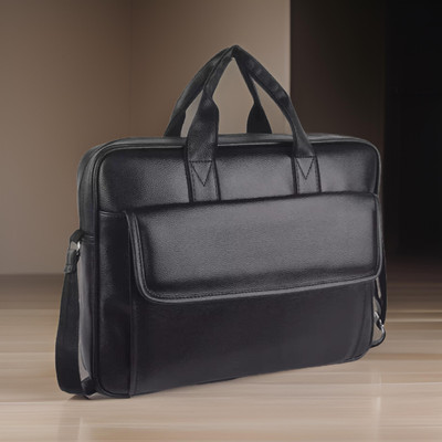 Shivra Men & Women Black Messenger Bag