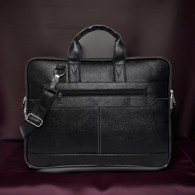 Shivra Men & Women Black Messenger Bag