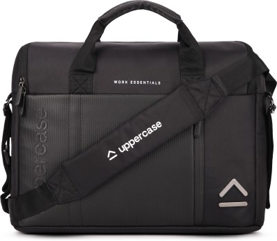 Uppercase Men & Women Black Messenger Bag