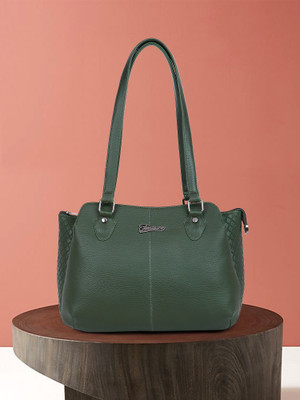 PEARLUXIS Women Green Shoulder Bag