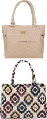 KSC Women Beige, Khaki Handbag