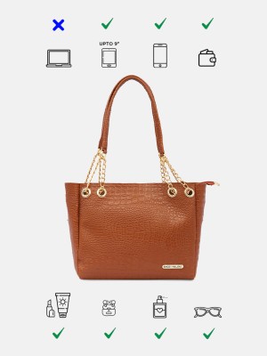 Bagsy Malone Women Tan Handbag(Pack of: 4)