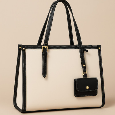 PEARLUXIS Women White Tote