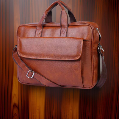 house of common Men & Women Tan Messenger Bag