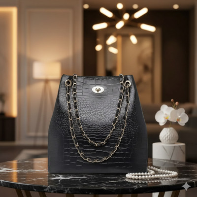 aesthetic Women Black Shoulder Bag