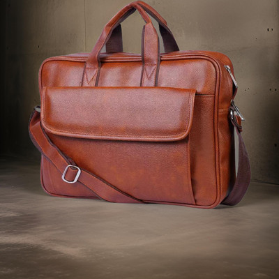 Shivra Men & Women Tan Messenger Bag