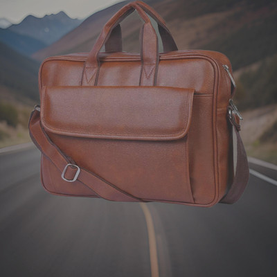 Shivra Men & Women Tan Messenger Bag