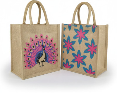 Nanda Store Men & Women Pink, Blue Tote(Pack of: 2)