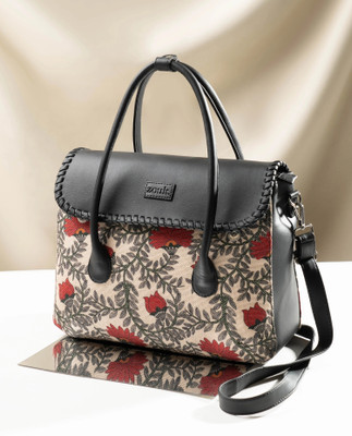 ZOUK Women Red, Beige Satchel