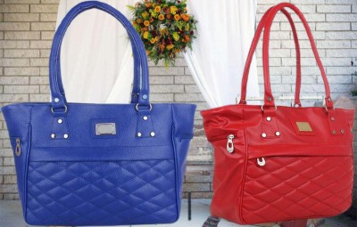 house of common Women Blue, Red Handbag(Pack of: 2)