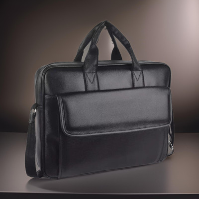 Shivra Men & Women Black Messenger Bag