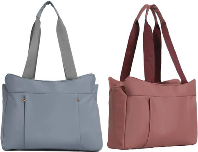 Reprox Women Grey, Pink Messenger Bag(Pack of: 2)