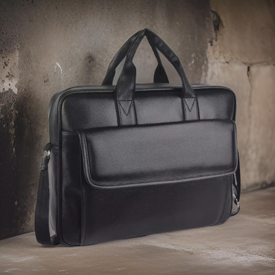 Shivra Men & Women Black Messenger Bag