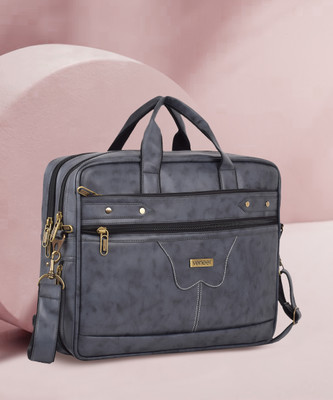 Veneer Men Grey Messenger Bag