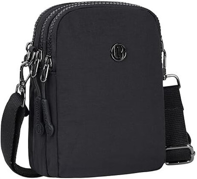 TS WITH TECHSUN Black Messenger Bag Sports Fashion Arm Bag Mobile Phone Purse Leisure Bag Trendy Mini Stylish Bag