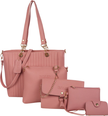 GALIP Women Pink Hand-held Bag(Pack of: 5)