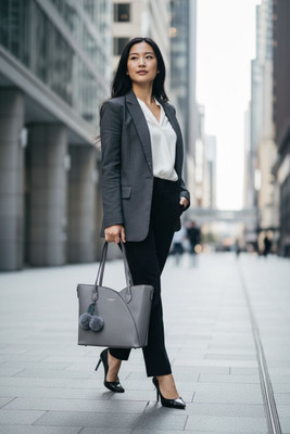 Pramadda Pure Luxury Women Grey Tote
