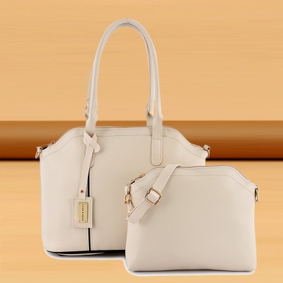 Mark & Keith Women White Shoulder Bag(Pack of: 2)