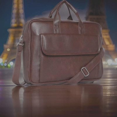 Shivra Men & Women Brown Messenger Bag