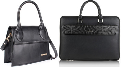 CIMONI Men Black, Black Messenger Bag